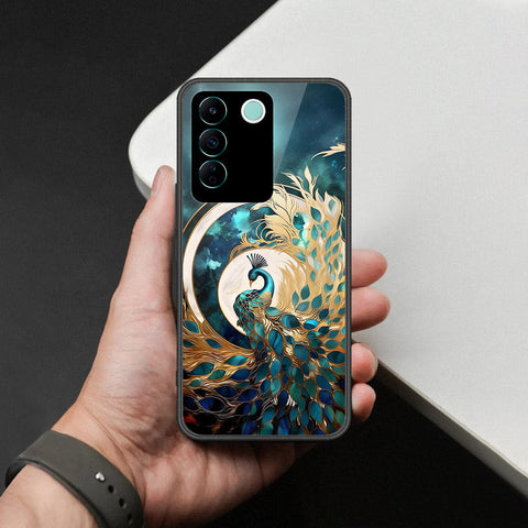 Vivo V27e Cover - Brave Series - HQ Ultra Shine Premium Infinity Glass Soft Silicon Borders Case