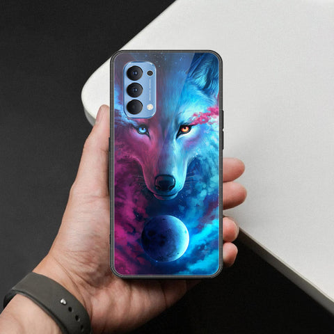 Oppo Reno 4 Cover - Brave Series - HQ Ultra Shine Premium Infinity Glass Soft Silicon Borders Case