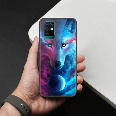Infinix Note 10 Cover - Brave Series - HQ Ultra Shine Premium Infinity Glass Soft Silicon Borders Case