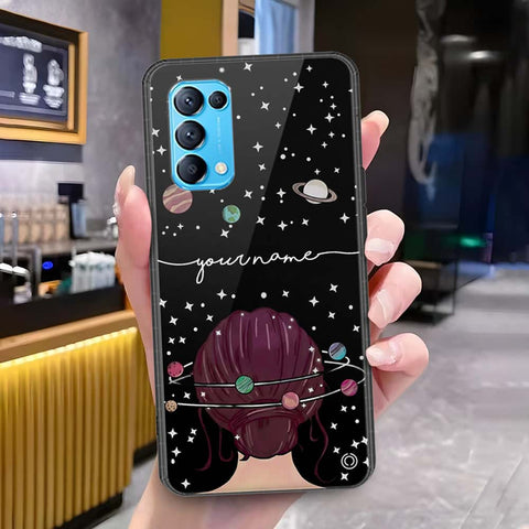 Oppo Find X3 Lite Cover - Onation Your Name Series - HQ Ultra Shine Premium Infinity Glass Soft Silicon Borders Case