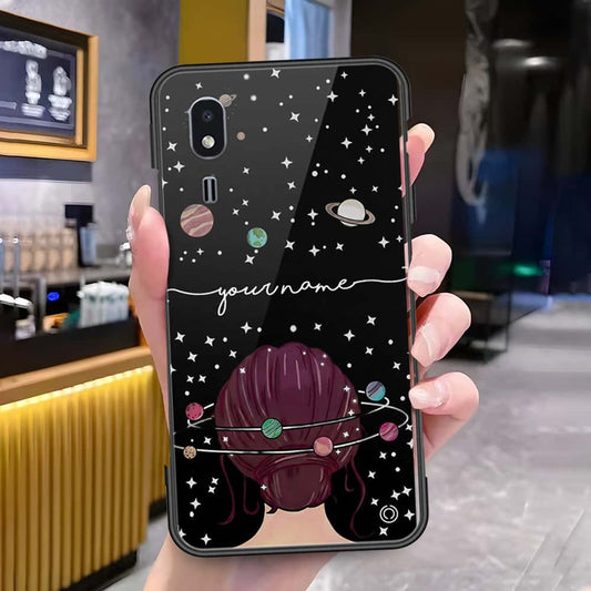 Samsung Galaxy A2 Core Cover - Onation Your Name Series - HQ Ultra Shine Premium Infinity Glass Soft Silicon Borders Case