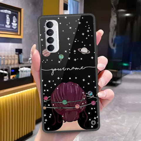 Oppo Reno 4 Pro Cover - Onation Your Name Series - HQ Ultra Shine Premium Infinity Glass Soft Silicon Borders Case