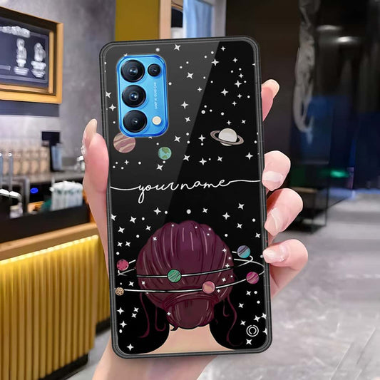 Oppo Reno 5 Pro 5G Cover - Onation Your Name Series - HQ Ultra Shine Premium Infinity Glass Soft Silicon Borders Case
