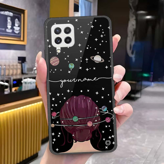 Samsung Galaxy M32 Cover - Onation Your Name Series - HQ Ultra Shine Premium Infinity Glass Soft Silicon Borders Case