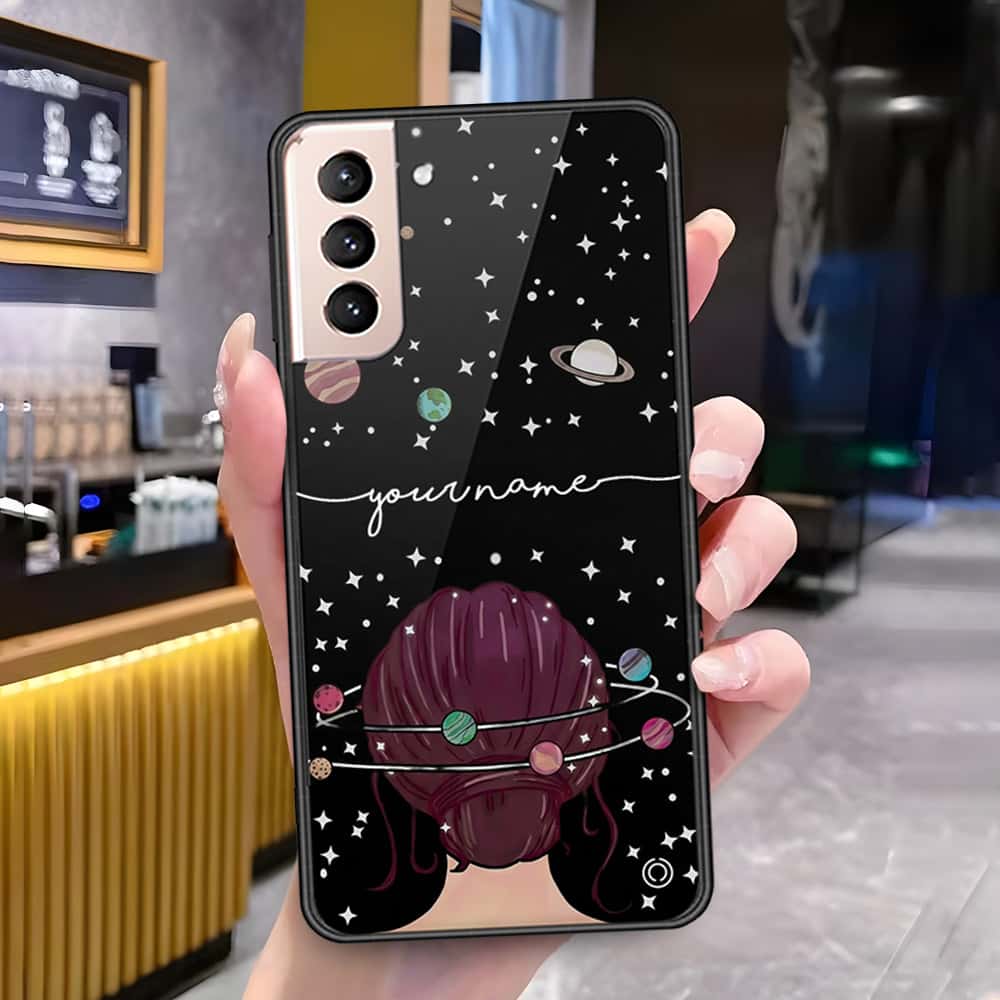 Samsung Galaxy S21 FE 5G Cover - Onation Your Name Series - HQ Ultra Shine Premium Infinity Glass Soft Silicon Borders Case