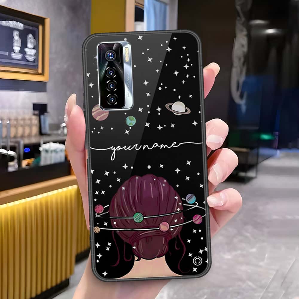 Tecno Camon 17 Pro Cover - Onation Your Name Series - HQ Ultra Shine Premium Infinity Glass Soft Silicon Borders Case