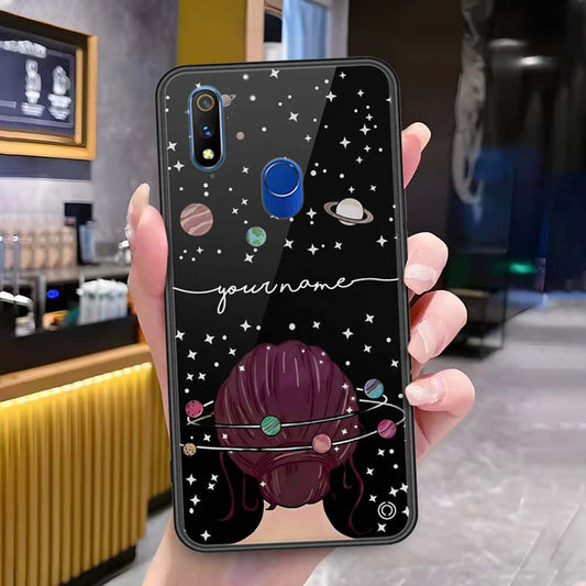 Realme 3 Pro Cover - Onation Your Name Series - HQ Ultra Shine Premium Infinity Glass Soft Silicon Borders Case