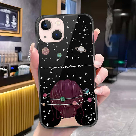 iPhone 14 - Onation Your Name Series - HQ Ultra Shine Premium Infinity Glass Soft Silicon Borders Case