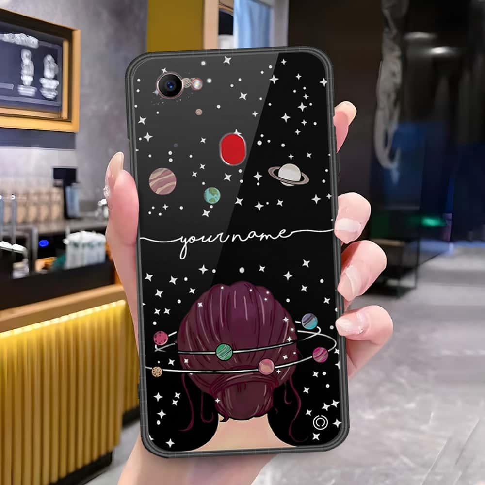 Oppo F7 Cover - Onation Your Name Series - HQ Ultra Shine Premium Infinity Glass Soft Silicon Borders Case