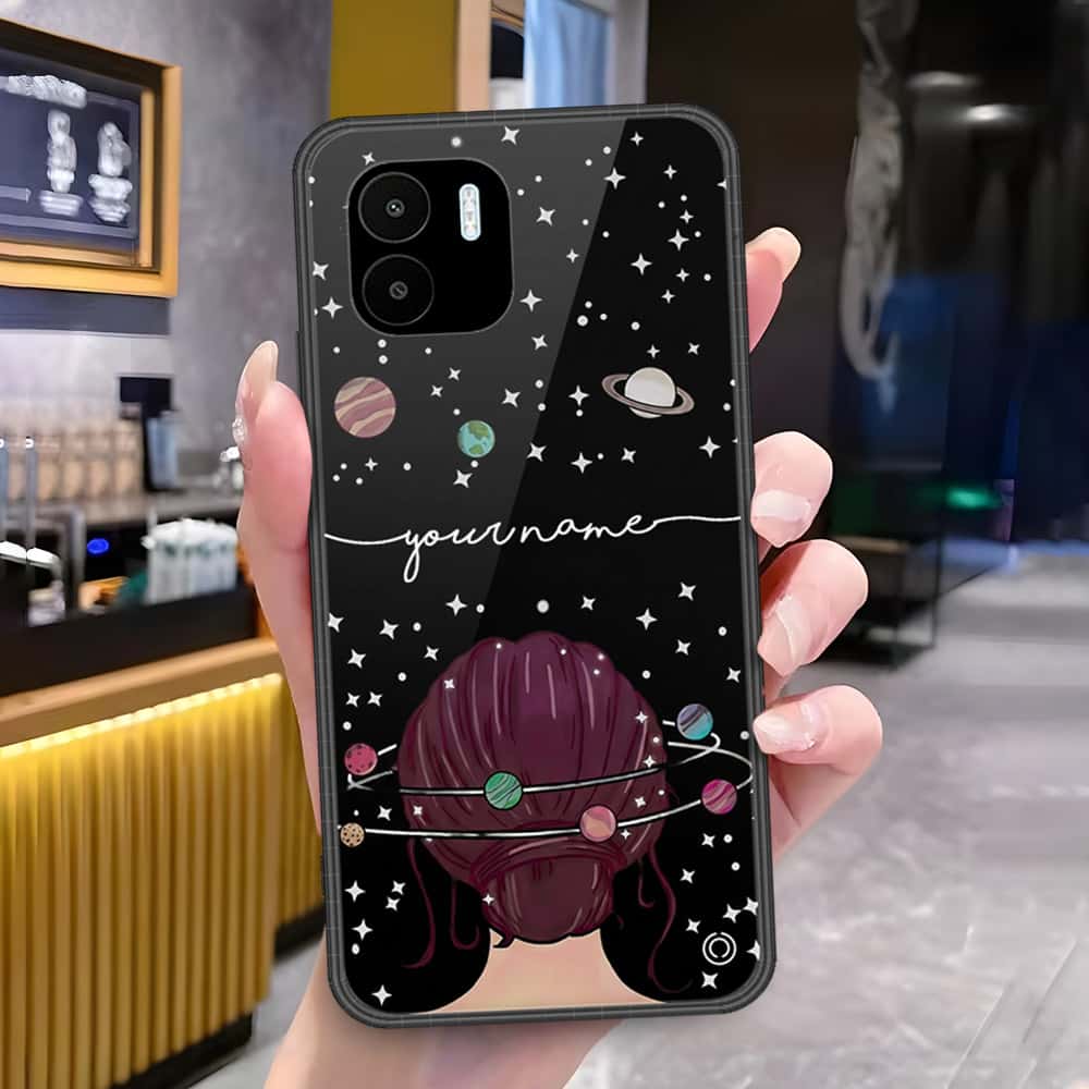 Xiaomi Redmi A1 Cover - Onation Your Name Series - HQ Ultra Shine Premium Infinity Glass Soft Silicon Borders Case