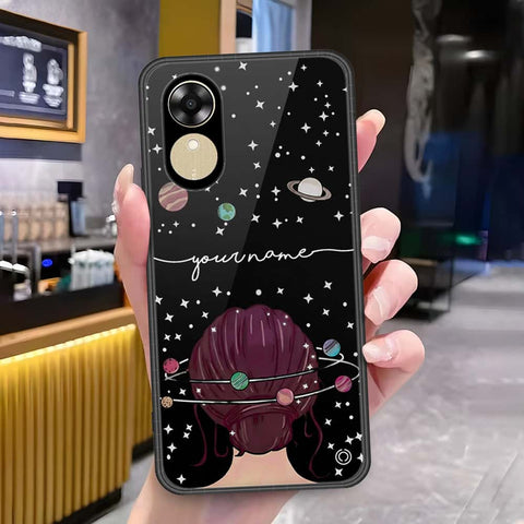 Oppo A17k Cover - Onation Your Name Series - HQ Ultra Shine Premium Infinity Glass Soft Silicon Borders Case