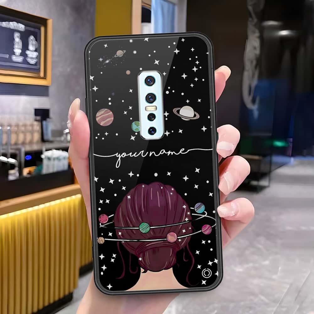 Vivo V17 Pro Cover - Onation Your Name Series - HQ Ultra Shine Premium Infinity Glass Soft Silicon Borders Case