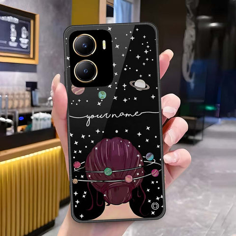 Vivo Y35 5G Cover - Onation Your Name Series - HQ Ultra Shine Premium Infinity Glass Soft Silicon Borders Case