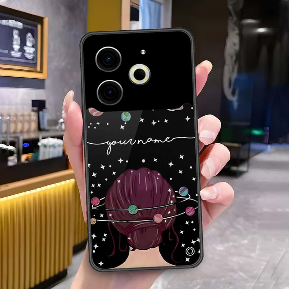 Tecno Pova 6 Cover - Onation Your Name Series3 - HQ Ultra Shine Premium Infinity Glass Soft Silicon Borders Case