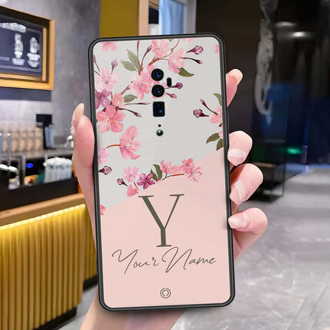 Oppo Reno 10x Zoom Cover - Onation Your Name Series - HQ Ultra Shine Premium Infinity Glass Soft Silicon Borders Case