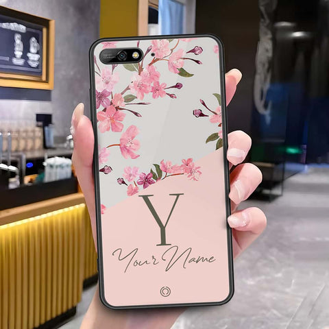 Huawei Y6 Prime 2018 Cover - Onation Your Name Series - HQ Ultra Shine Premium Infinity Glass Soft Silicon Borders Case