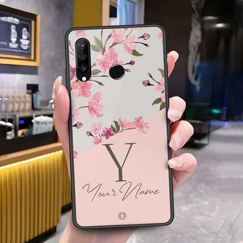 Huawei Nova 4e Cover - Onation Your Name Series3 - HQ Ultra Shine Premium Infinity Glass Soft Silicon Borders Case