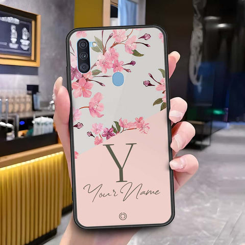 Samsung Galaxy M11 Cover - Onation Your Name Series - HQ Ultra Shine Premium Infinity Glass Soft Silicon Borders Case