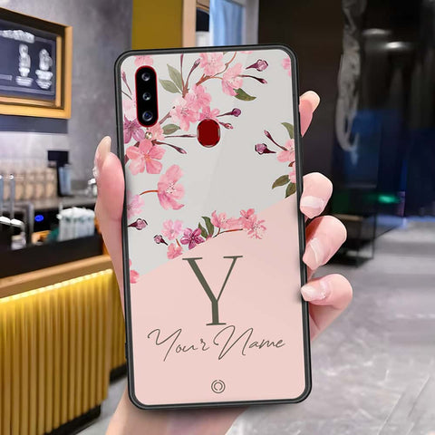 Samsung Galaxy A20s Cover - Onation Your Name Series - HQ Ultra Shine Premium Infinity Glass Soft Silicon Borders Case