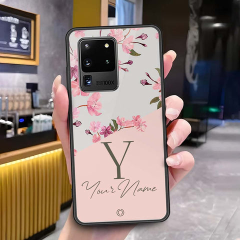 Samsung Galaxy S20 Ultra Cover - Onation Your Name Series - HQ Ultra Shine Premium Infinity Glass Soft Silicon Borders Case