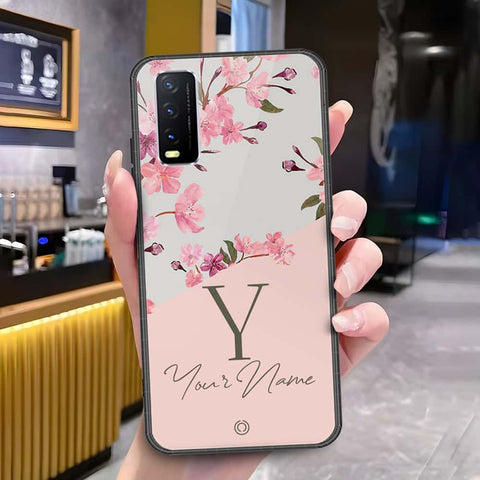 Vivo Y20 Cover - Onation Your Name Series - HQ Ultra Shine Premium Infinity Glass Soft Silicon Borders Case