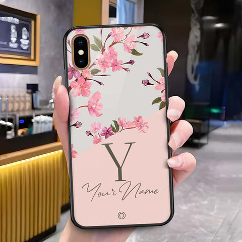 iPhone XS Max - Onation Your Name Series - HQ Ultra Shine Premium Infinity Glass Soft Silicon Borders Case