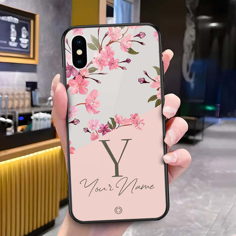 iPhone XS / X - Onation Your Name Series - HQ Ultra Shine Premium Infinity Glass Soft Silicon Borders Case