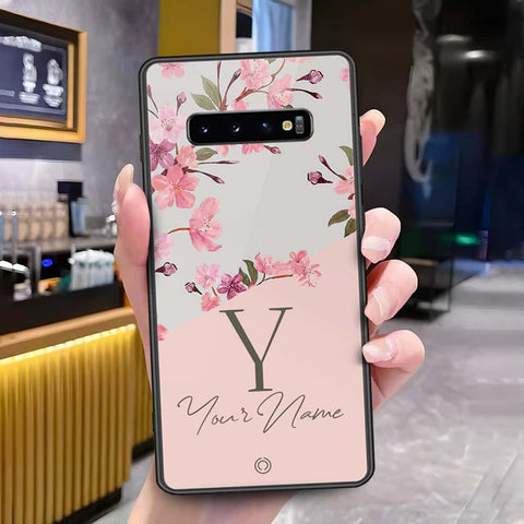 Samsung Galaxy S10 Plus Cover - Onation Your Name Series - HQ Ultra Shine Premium Infinity Glass Soft Silicon Borders Case