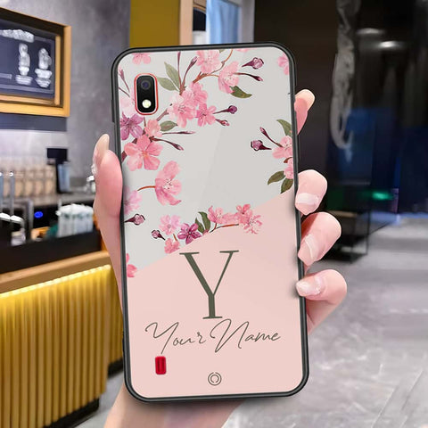 Samsung Galaxy A10 Cover - Onation Your Name Series - HQ Ultra Shine Premium Infinity Glass Soft Silicon Borders Case