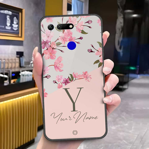 Huawei Honor View 20 Cover - Onation Your Name Series - HQ Ultra Shine Premium Infinity Glass Soft Silicon Borders Case