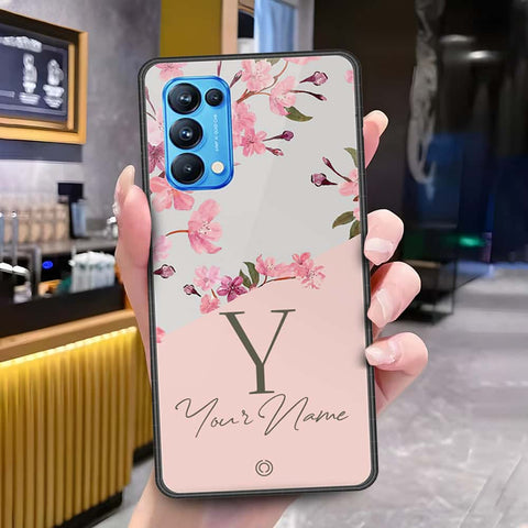 Oppo Reno 5 Pro 5G Cover - Onation Your Name Series - HQ Ultra Shine Premium Infinity Glass Soft Silicon Borders Case