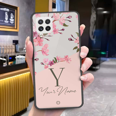 Samsung Galaxy A22 Cover - Onation Your Name Series - HQ Ultra Shine Premium Infinity Glass Soft Silicon Borders Case