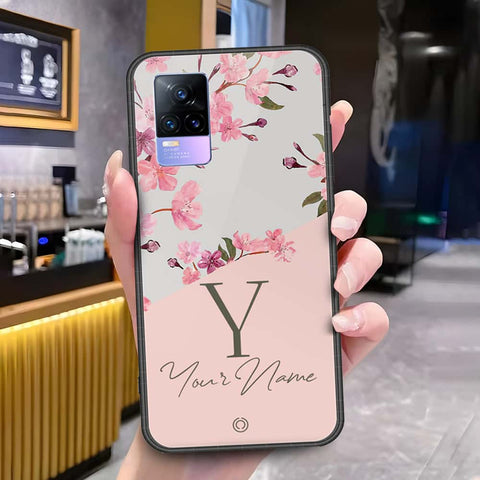Vivo V21e Cover - Onation Your Name Series - HQ Ultra Shine Premium Infinity Glass Soft Silicon Borders Case