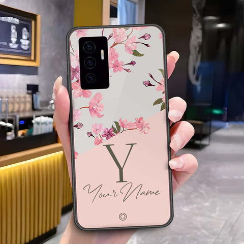 Vivo V23e Cover - Onation Your Name Series - HQ Ultra Shine Premium Infinity Glass Soft Silicon Borders Case