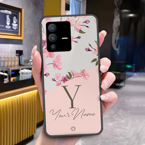 Vivo V23 5G Cover - Onation Your Name Series - HQ Ultra Shine Premium Infinity Glass Soft Silicon Borders Case