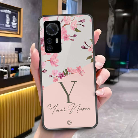Xiaomi 12 Pro Cover - Onation Your Name Series - HQ Ultra Shine Premium Infinity Glass Soft Silicon Borders Case