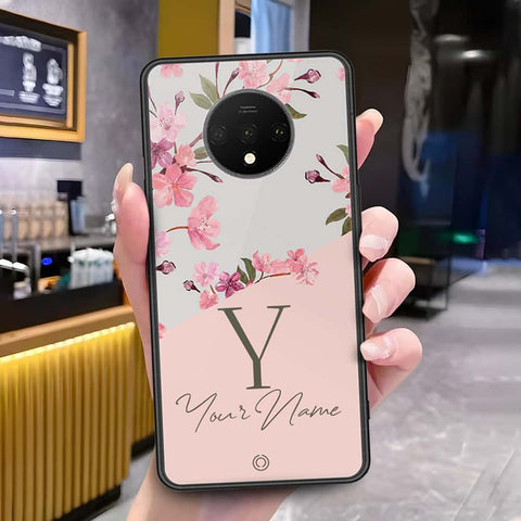 OnePlus 7T Cover - Onation Your Name Series - HQ Ultra Shine Premium Infinity Glass Soft Silicon Borders Case