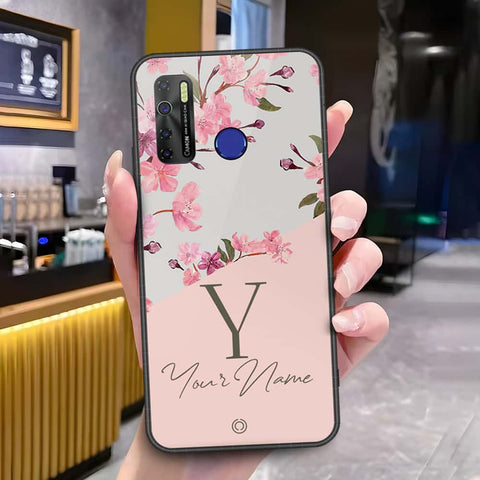 Infinix Hot 9 Pro Cover - Onation Your Name Series - HQ Ultra Shine Premium Infinity Glass Soft Silicon Borders Case