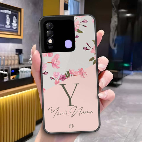 Tecno Spark 8 Cover - Onation Your Name Series - HQ Ultra Shine Premium Infinity Glass Soft Silicon Borders Case
