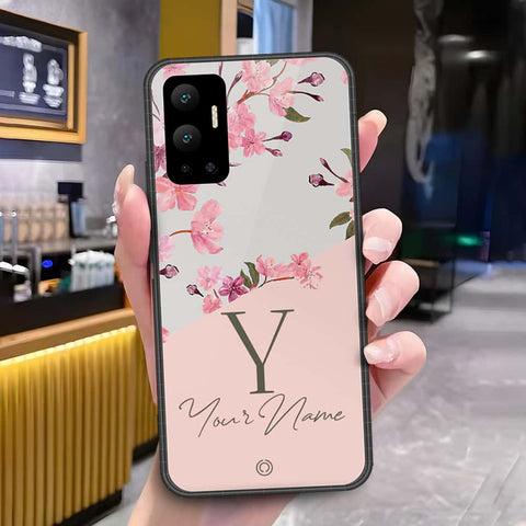 Infinix Hot 12 Cover - Onation Your Name Series - HQ Ultra Shine Premium Infinity Glass Soft Silicon Borders Case