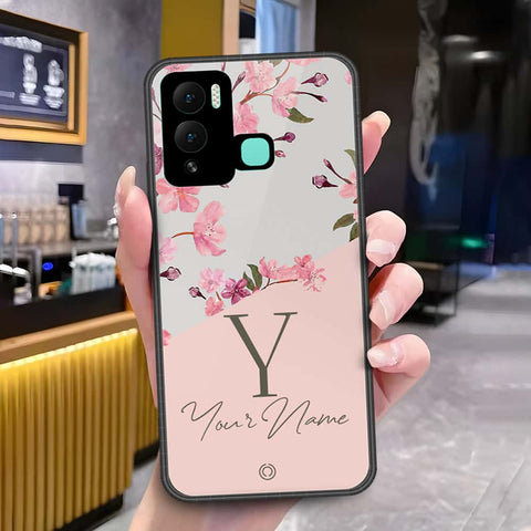 Infinix Hot 12 Play Cover - Onation Your Name Series - HQ Ultra Shine Premium Infinity Glass Soft Silicon Borders Case