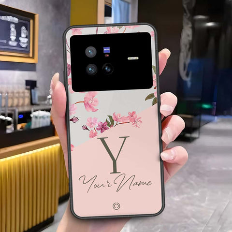 Vivo X80 Cover - Onation Your Name Series - HQ Ultra Shine Premium Infinity Glass Soft Silicon Borders Case