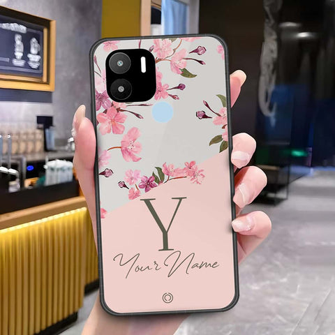 Xiaomi Redmi A1 Plus Cover - Onation Your Name Series - HQ Ultra Shine Premium Infinity Glass Soft Silicon Borders Case