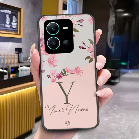 Vivo X80 Lite Cover - Onation Your Name Series - HQ Ultra Shine Premium Infinity Glass Soft Silicon Borders Case