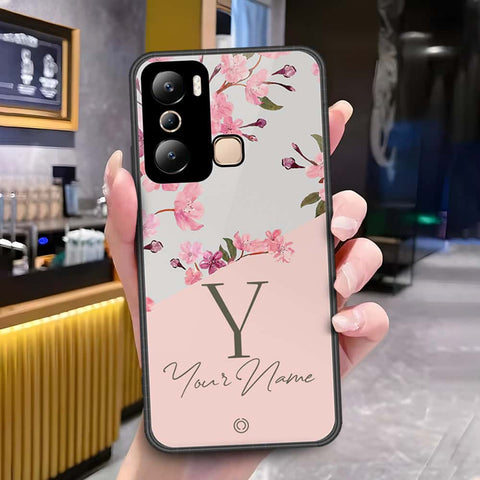 Infinix Hot 20i Cover - Onation Your Name Series - HQ Ultra Shine Premium Infinity Glass Soft Silicon Borders Case