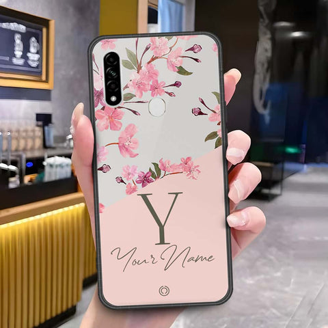 Oppo A31 Cover - Onation Your Name Series - HQ Ultra Shine Premium Infinity Glass Soft Silicon Borders Case