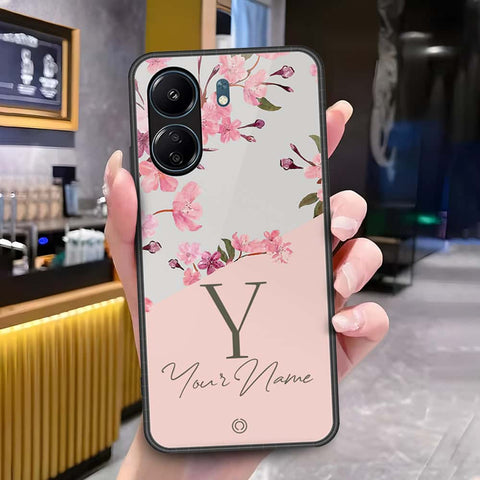 Xiaomi Poco C65 Cover - Onation Your Name Series - HQ Ultra Shine Premium Infinity Glass Soft Silicon Borders Case