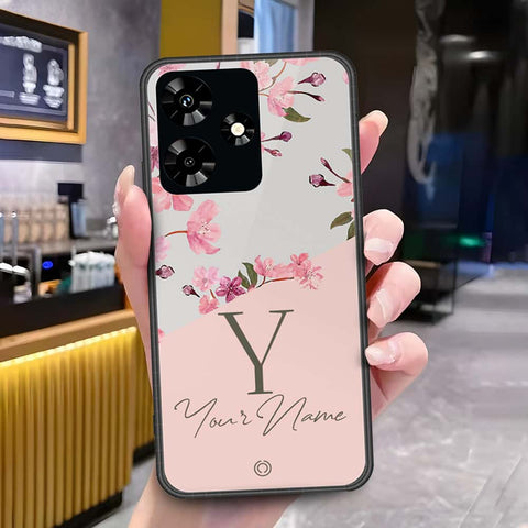 Infinix Hot 30 Cover - Onation Your Name Series - HQ Ultra Shine Premium Infinity Glass Soft Silicon Borders Case