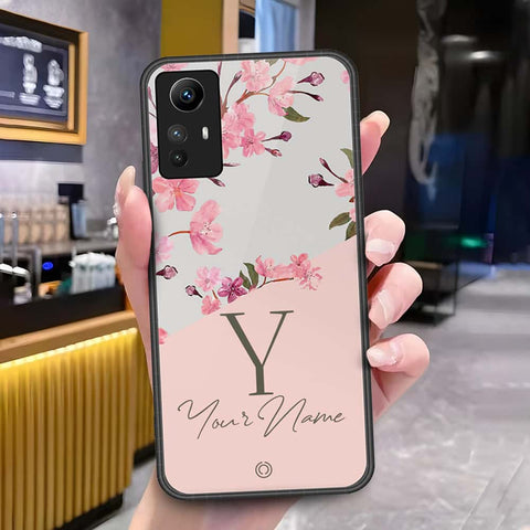 Xiaomi Redmi Note 12S Cover - Onation Your Name Series - HQ Ultra Shine Premium Infinity Glass Soft Silicon Borders Case