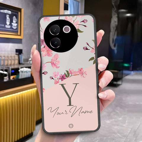 Vivo V30e Cover - Onation Your Name Series - HQ Ultra Shine Premium Infinity Glass Soft Silicon Borders Case